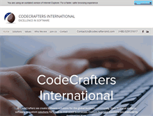 Tablet Screenshot of codecraftersintl.com